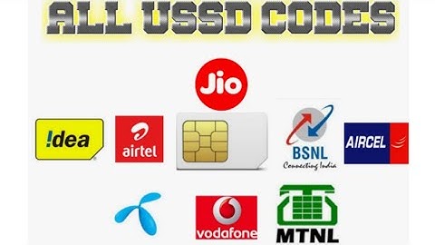 All USSD Codes of SIM Networks in India | Jio | Idea | BSNL | Airtel | Vodafone |Aircel|Telenor|MTNL
