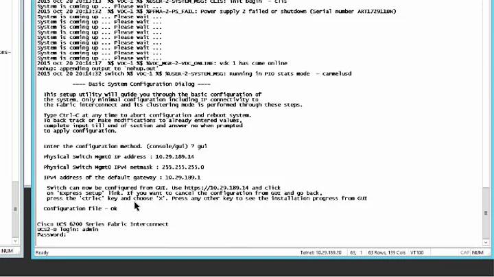 Cisco UCS Manager Initial Setup, part 3