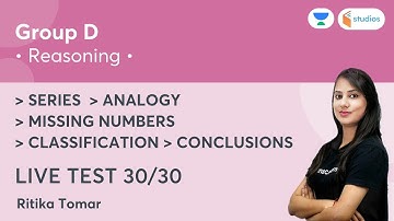 2:30 PM - Series Analogy Missing Numbers Classification Conclusions | Reasoning By Ritika Maam