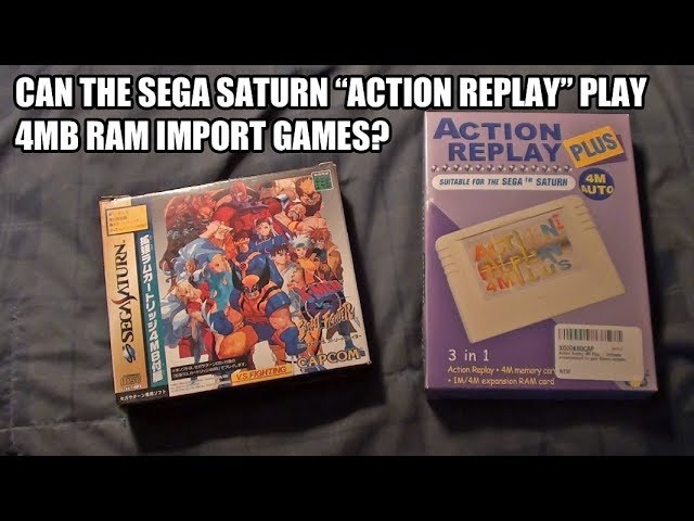 Action Replay Plus 4M Auto – Carte Mémoire + RAM – Sega Saturn – Japon NTSC