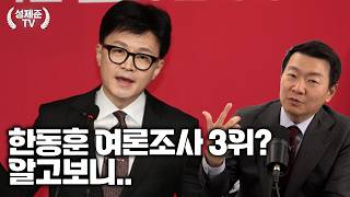 한동훈 여론조사 3위? 알고보니..