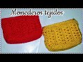 Monedero Tejido para negocio #4 en punto abanico con relieve (Modelo#4)