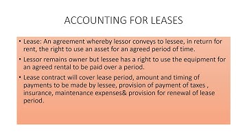 ACCOUNTING FOR LEASES// PART1//ADVANCED CORPORATE ACCOUNTING//SECOND SEM M.COM
