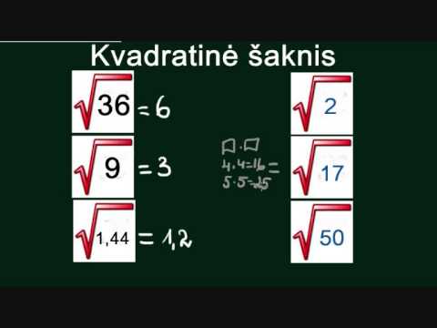 Video: Kaip Kvadratinė šaknis