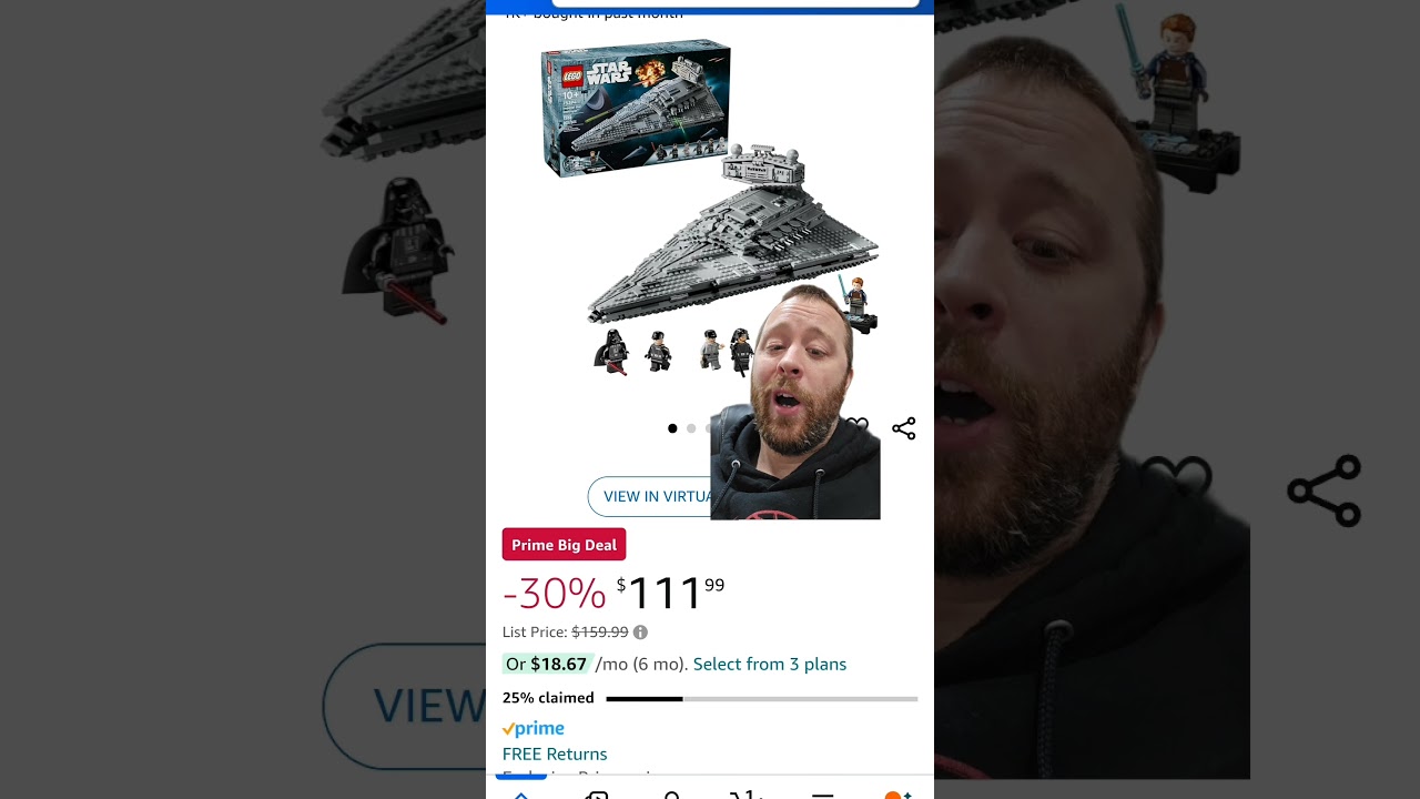 AMAZON PRIME DEAL DAY LEGO STAR WARS IMPERIAL STAR DESTROYER!! 