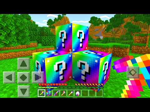 Minecraft Pe : Rainbow Lucky Block Mod In Minecraft Pocket Edition