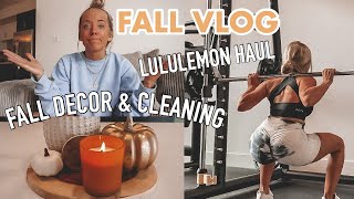 SPEND THE DAY WITH ME! DAY IN THE LIFE FALL VLOG/LEG WORKOUT, CLEAN, LULULEMON HAUL &amp; LIFE UPDATES)