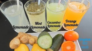 Classic Lemonade | Orange Lemonade | Cucumber Lemonade | Mint Lemonade | Summer special cold drinks