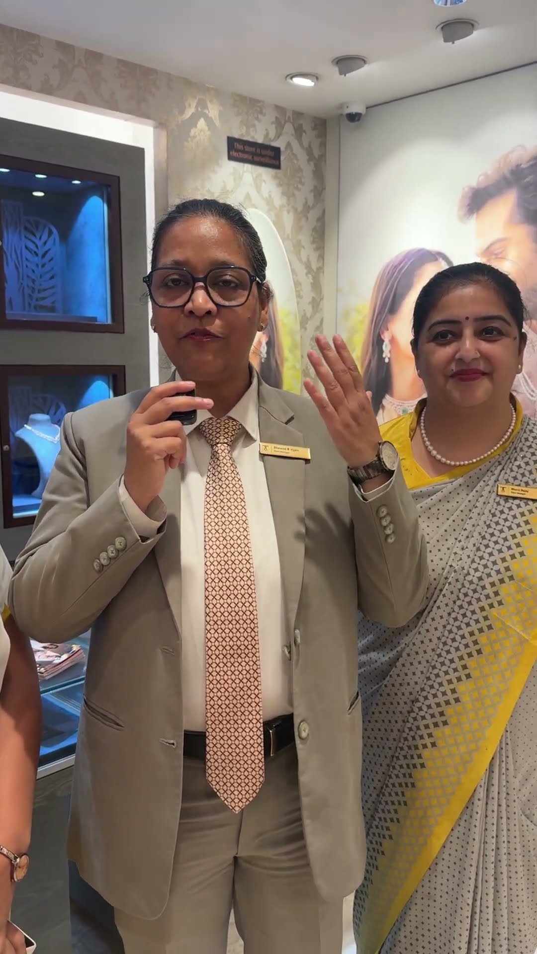 Tanishq store team member on the training