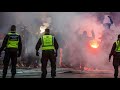 Hifk burning hjk banderol and hjk storming the field in stadin derby 2022