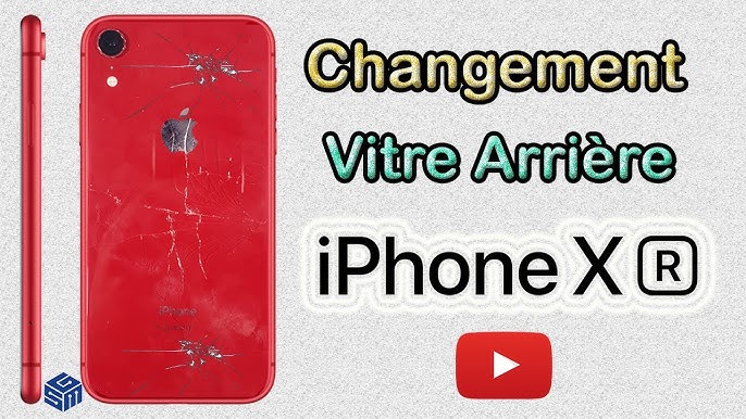 Remplacement Vitre arrière + Contour (coque arrière) iPhone XR