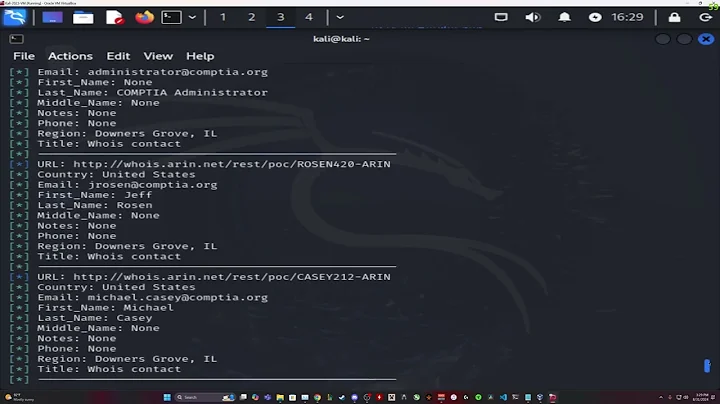 Using Recon-ng in Kali Linux