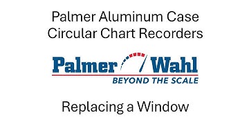 How to Replace a Window in a Palmer Aluminum Case Circular Chart Recorder