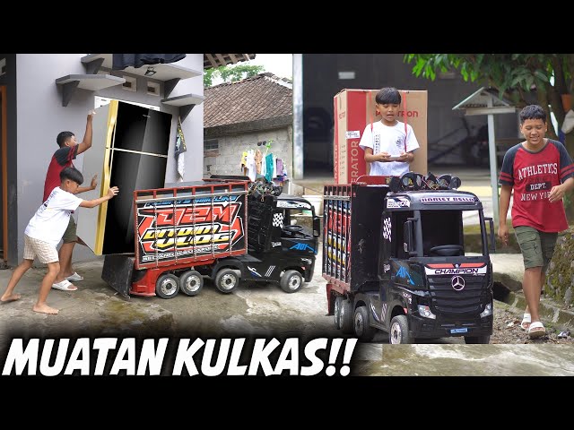 MUATAN KULKAS!! DITDIM COBA MUAT KULKAS PAKAI TRUK HANIN, SEBERAT INI TERNYATA.. class=