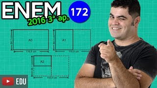 🔥 ENEM 2016 3ª Aplicação Matemática #37 👉 Potenciação e Número de Folhas de Papel