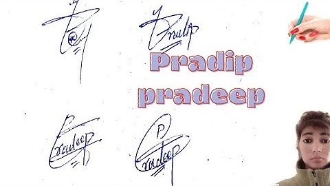 Pradip signature style#pradeep name style