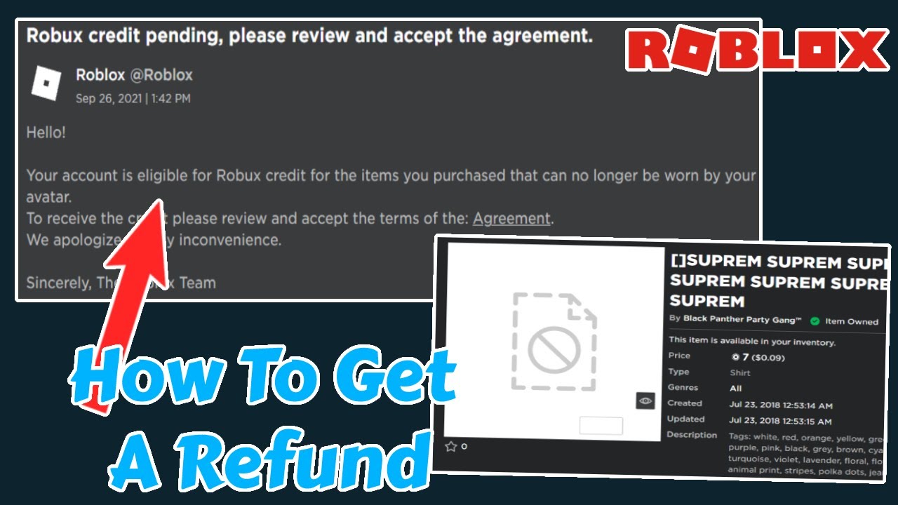 HOW TO REFUND ITEMS & GAMEPASSES ON ROBLOX (outdated) 