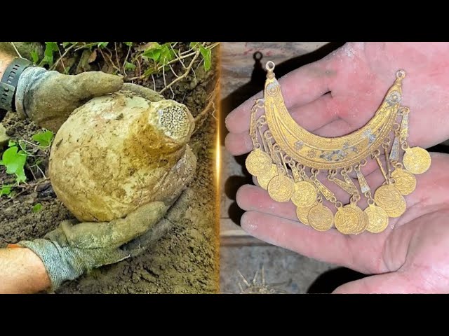 I opened underground room and found treasure full of silver and gold jewelry - YouTube