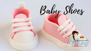 Fondant Baby Shoes