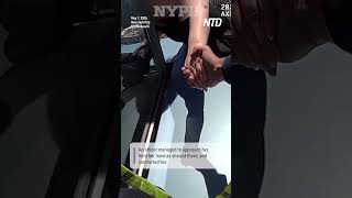 New York Police Officers Save Woman From Ledge of High Rise Building