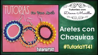 Aretes con chaquiras #TutoriaYt41