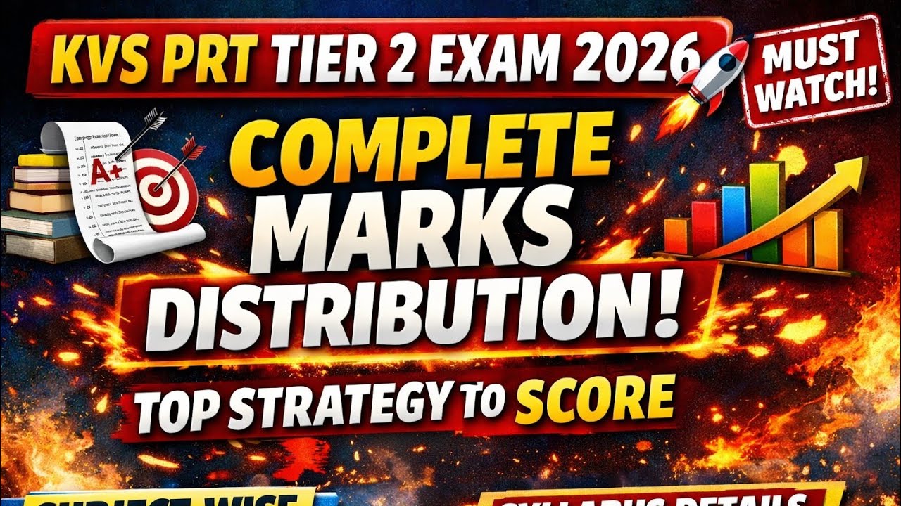 KVS PRT Tier 2 2026 🔥 Complete Marks Distribution + Smart Exam Strategy | Syllabus Wise #kvs #ctet 