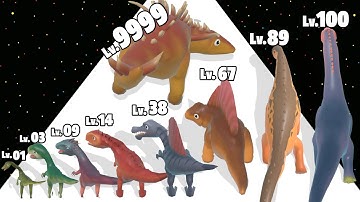 Dino Run 3D - Level Up Dinosaur Max Level Gameplay (Dinosaur Game)