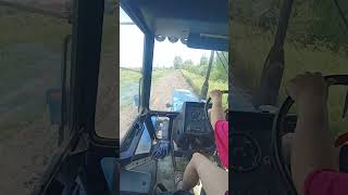 МТЗ 82 девушка тракторист #тракторбеларус #Девушки тоже могут 💪
