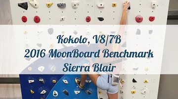 Kokolo, V8/7B - 2016 MoonBoard Benchmark with Sierra Blair