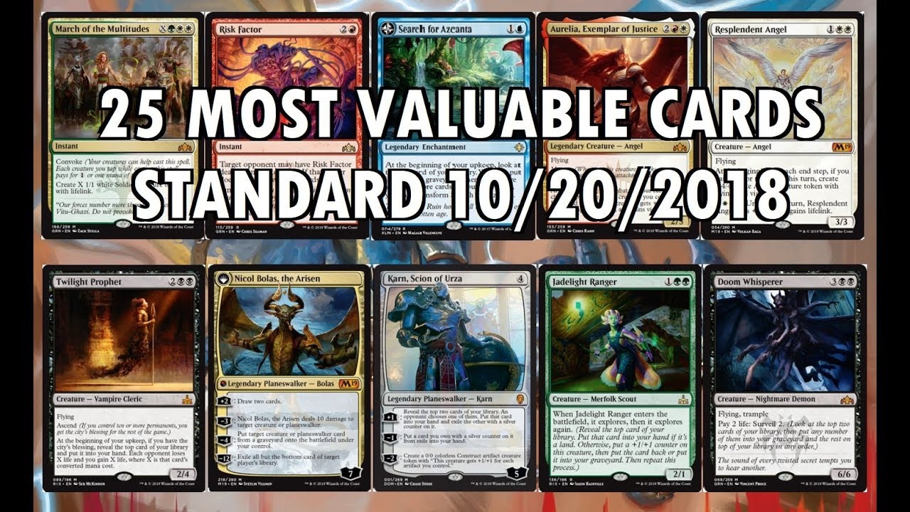 25 Most Valuable Cards MTG Standard YouTube 25 Most Valuable Cards MTG Standard YouTube
