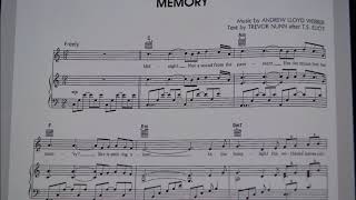 Video thumbnail of "Memory Piano Accompaniment"