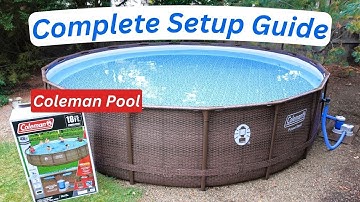 Coleman Above Ground Pool Installation: 18 foot round pool setup