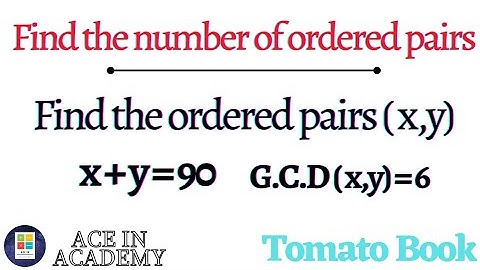 Find the number of ordered pairs | HCF | Number System | Quantitative Aptitude | Tomato Book