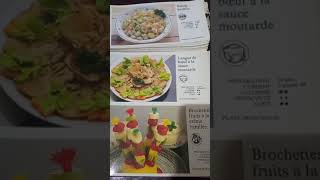 menu plats shorts salade pastella langue de boeuf sauce motarde brochette de fruits