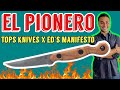 El pionero tops knives x eds manifesto collaboration  edc self defense sneak reaper steak knife