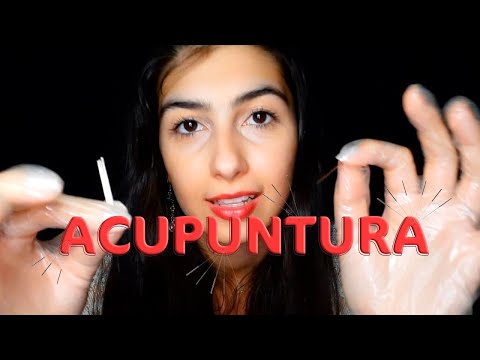 ASMR Acupuntura facial Roleplay | Massagem, atenção pessoal, camera touching