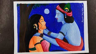 Lord Krishna Drawing??, Paper par Acralic color ????shorts krishna drawing acralicpaintinglord