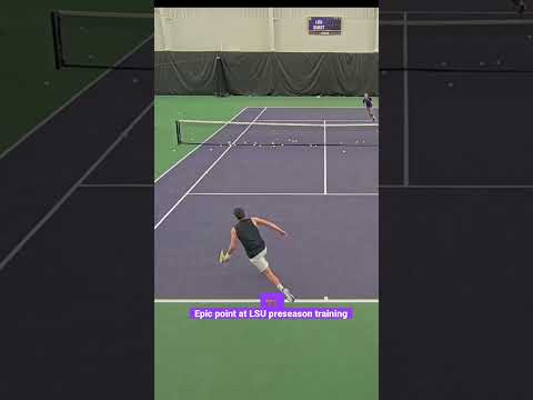 ⚡️ Epic point at Preseason training at LSU #tennis