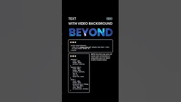 Text Video Background using CSS & HTML🧑‍💻 #coding #programming #csstricks #htmlcss #webdev #frontend