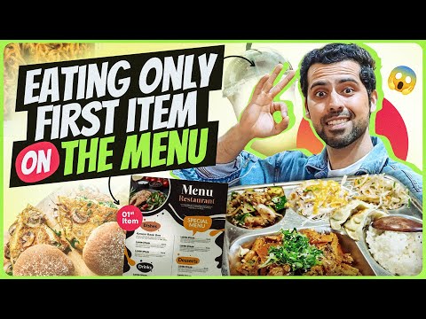 Eating Only First Item on the Menu for 24 Hours 😅😍 || Weird Food Challenge 🙊