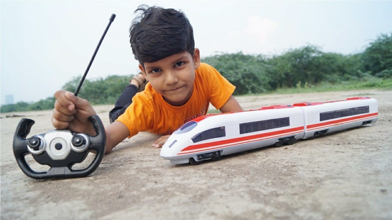 Kids Play With RC Bullet Train unboxing & testing with Remote Control -  YouTube