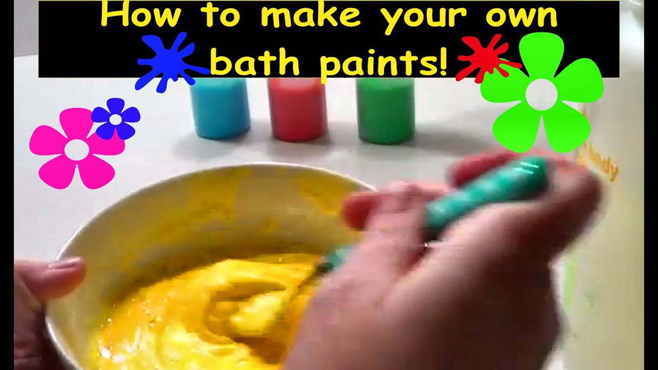 Bath Paints using 2 ingredients - Laughing Kids Learn