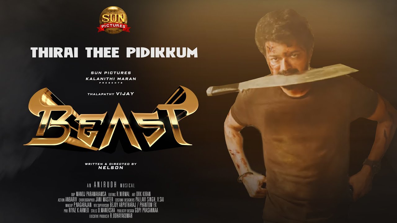 Thirai Lyric Video | Beast Mode | Thalapathy Vijay | Nelson Anirudh - YouTube