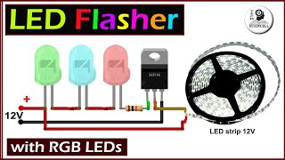 LED Flasher Circuit using RGB LED - Electronics Projects