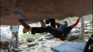 Reversebed crux (8A?) by Nagy