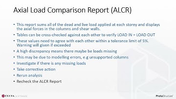 14 Building Analysis, Axial Load Comparison Report