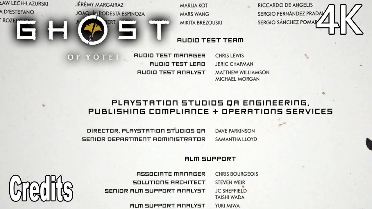 Ghost of Yotei Credits 4K