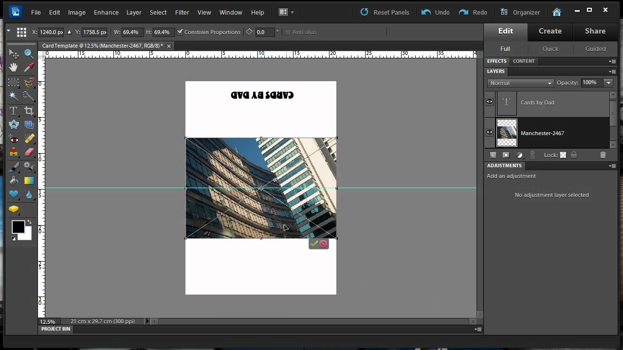 Create A Card Template In Photoshop Elements