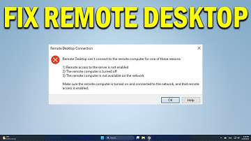How To Fix Remote Desktop Can