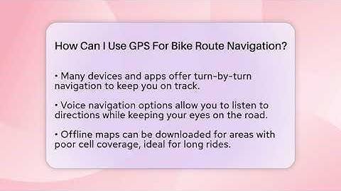 How Can I Use GPS For Bike Route Navigation? - The Cycling Junkies